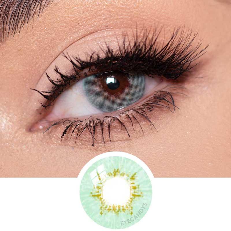 GEO Blenz Chic Blue colored contacts lens for dark eyes - EyeCandys