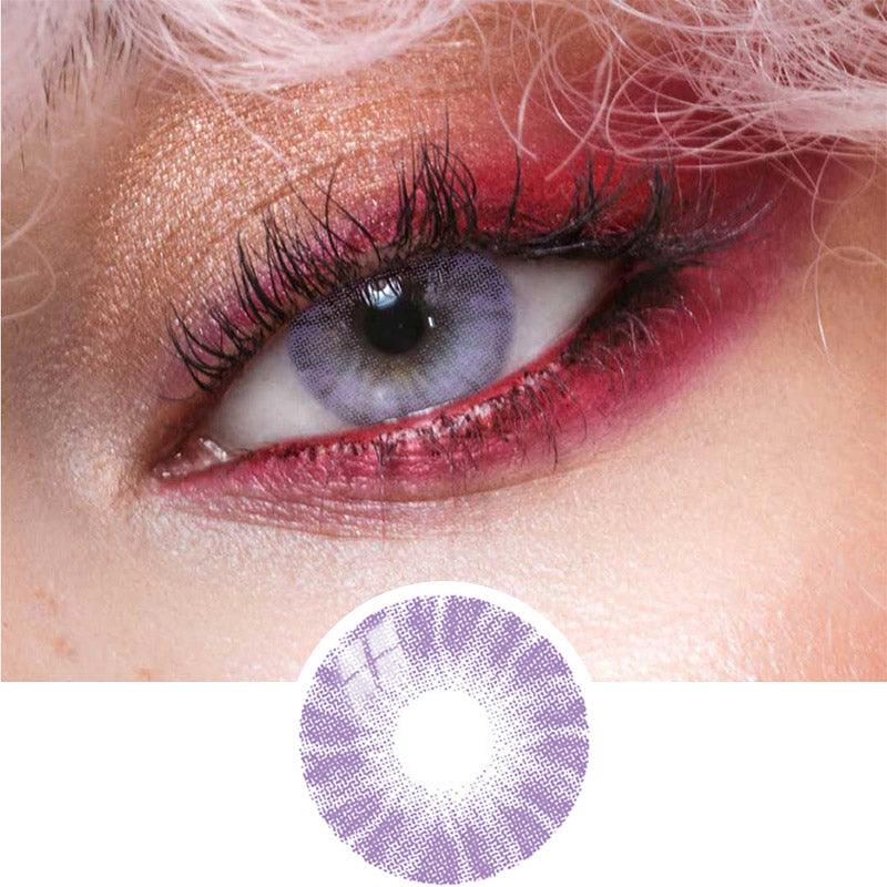 GEO Blenz Chic Blue colored contacts lens for dark eyes - EyeCandys